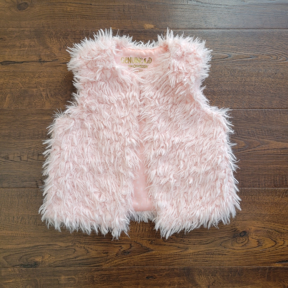 Pink Faux Fur Vest